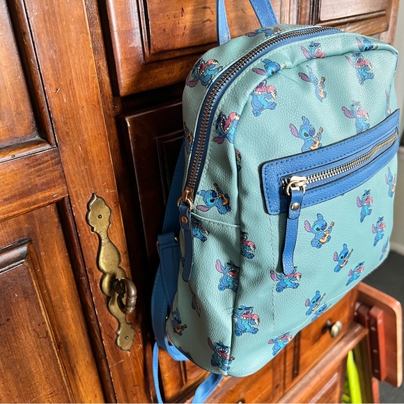 Stitch Mini Backpack & Coin Purse Blue - Picture 3 of 15
